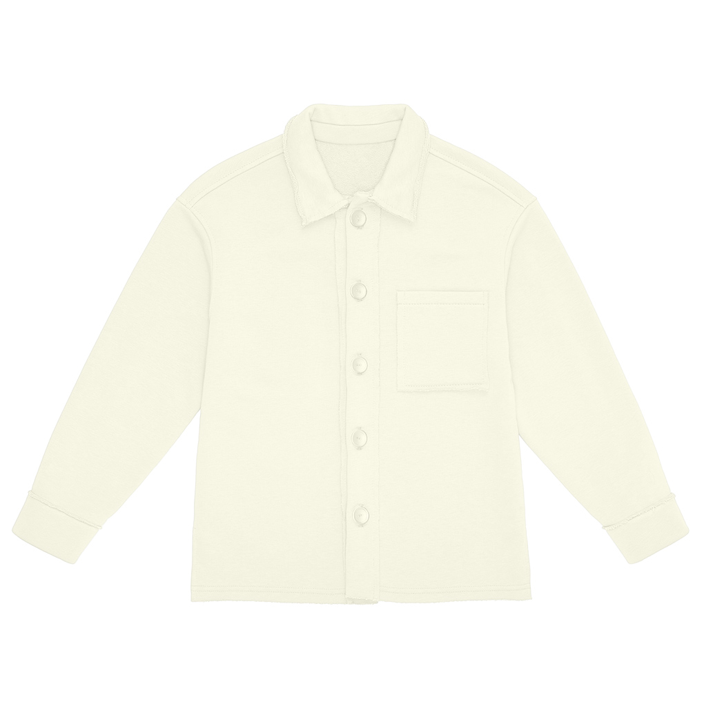 

Рубашка из футера с необработанным краем ( Молочный) LOLOCLO, Рубашка из футера с необработанным краем (10-11 Молочный) LOLOCLO