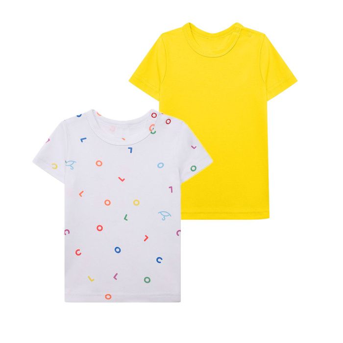 Комплект футболок с кнопками для малышей