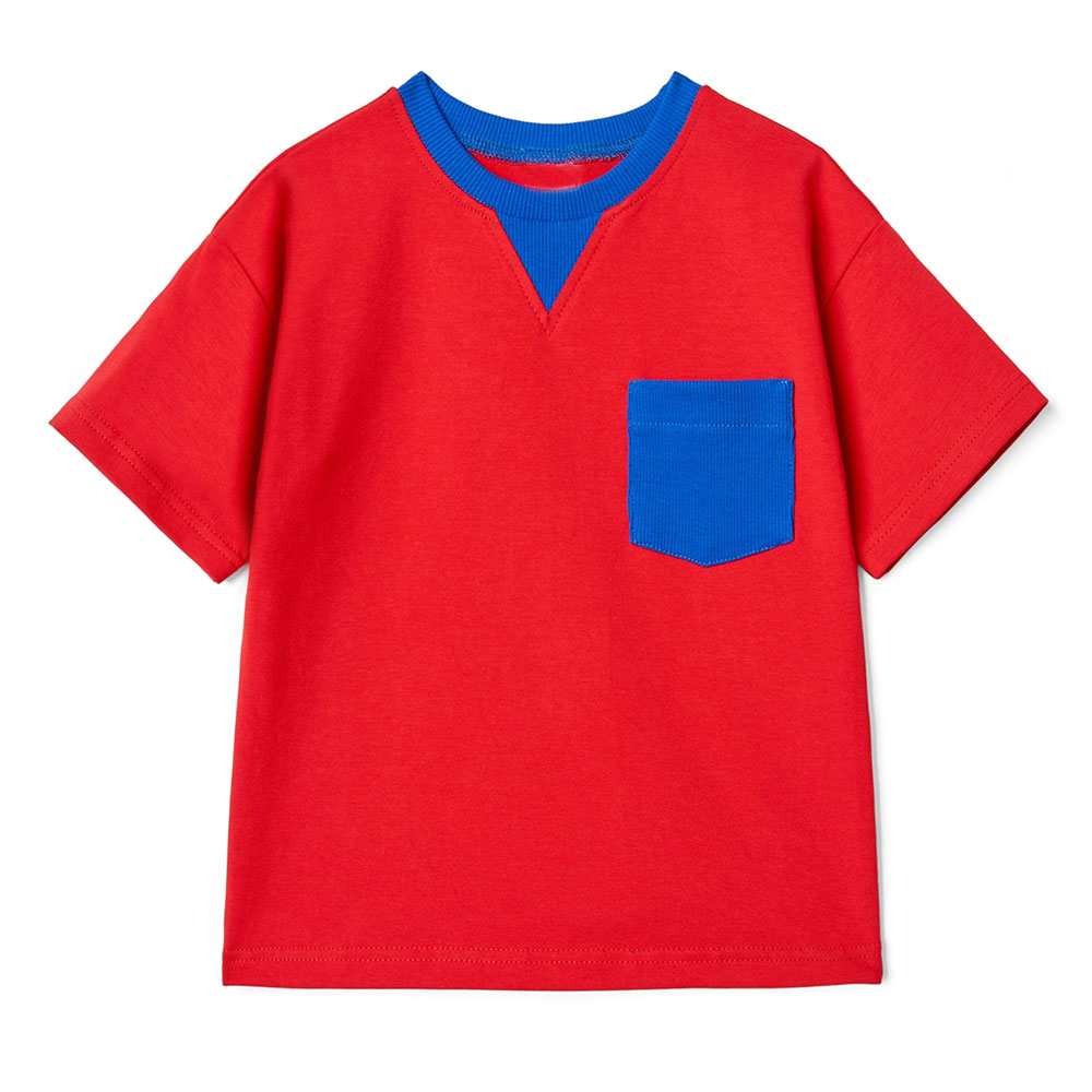 Футболка Color Bloсk с карманом (Футболка Color Bloсk с карманом (8-9 Красный)) LOLOCLO