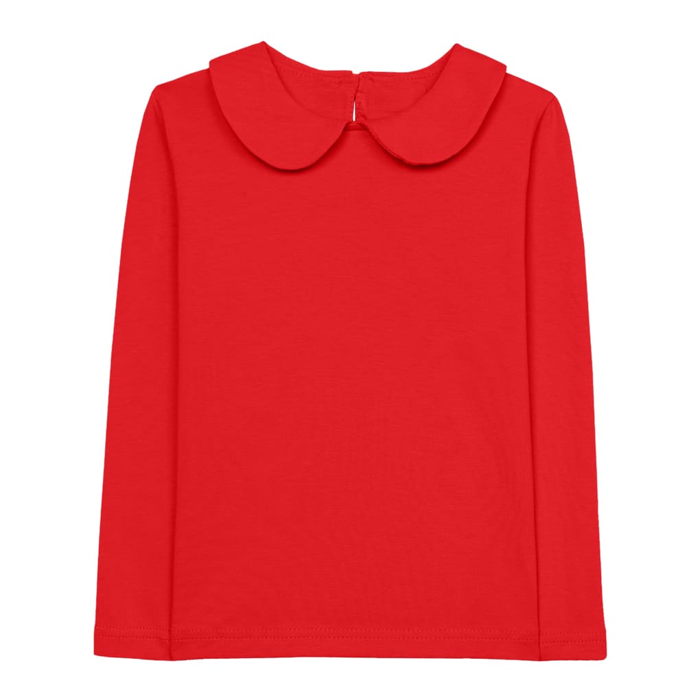 Блузка с длинным рукавом (2-3 Красный)