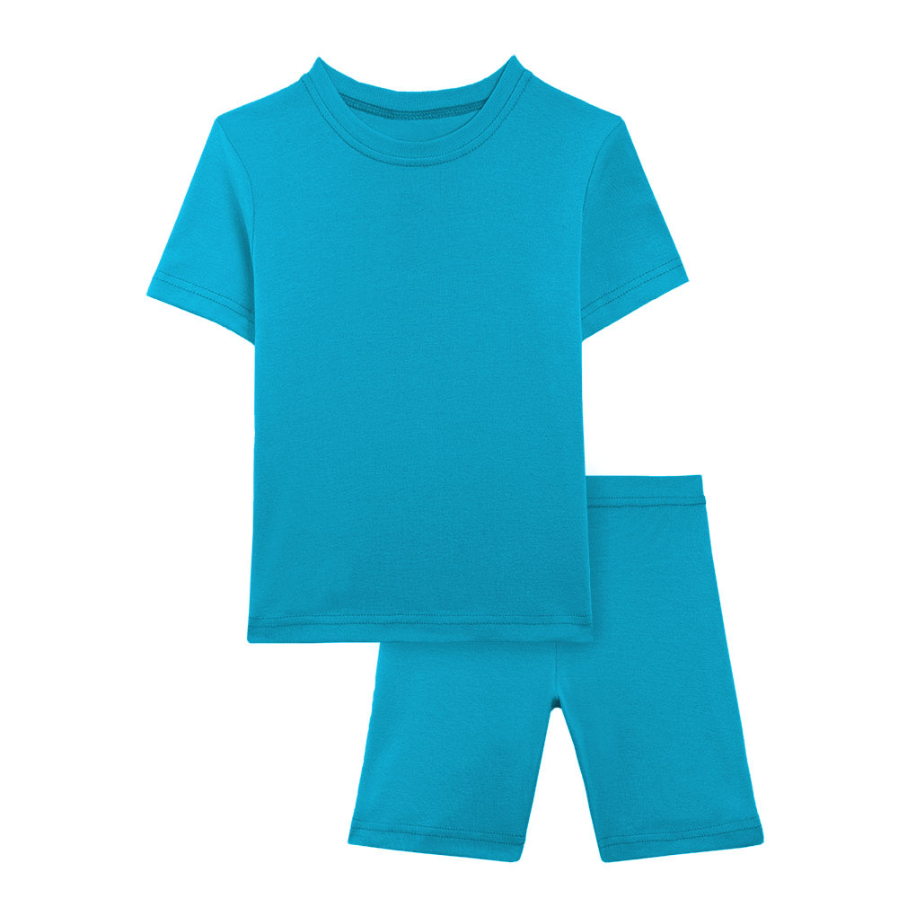 Пижама с коротким рукавом для мальчиков (10-11 Бирюзовый) LOLOCLO