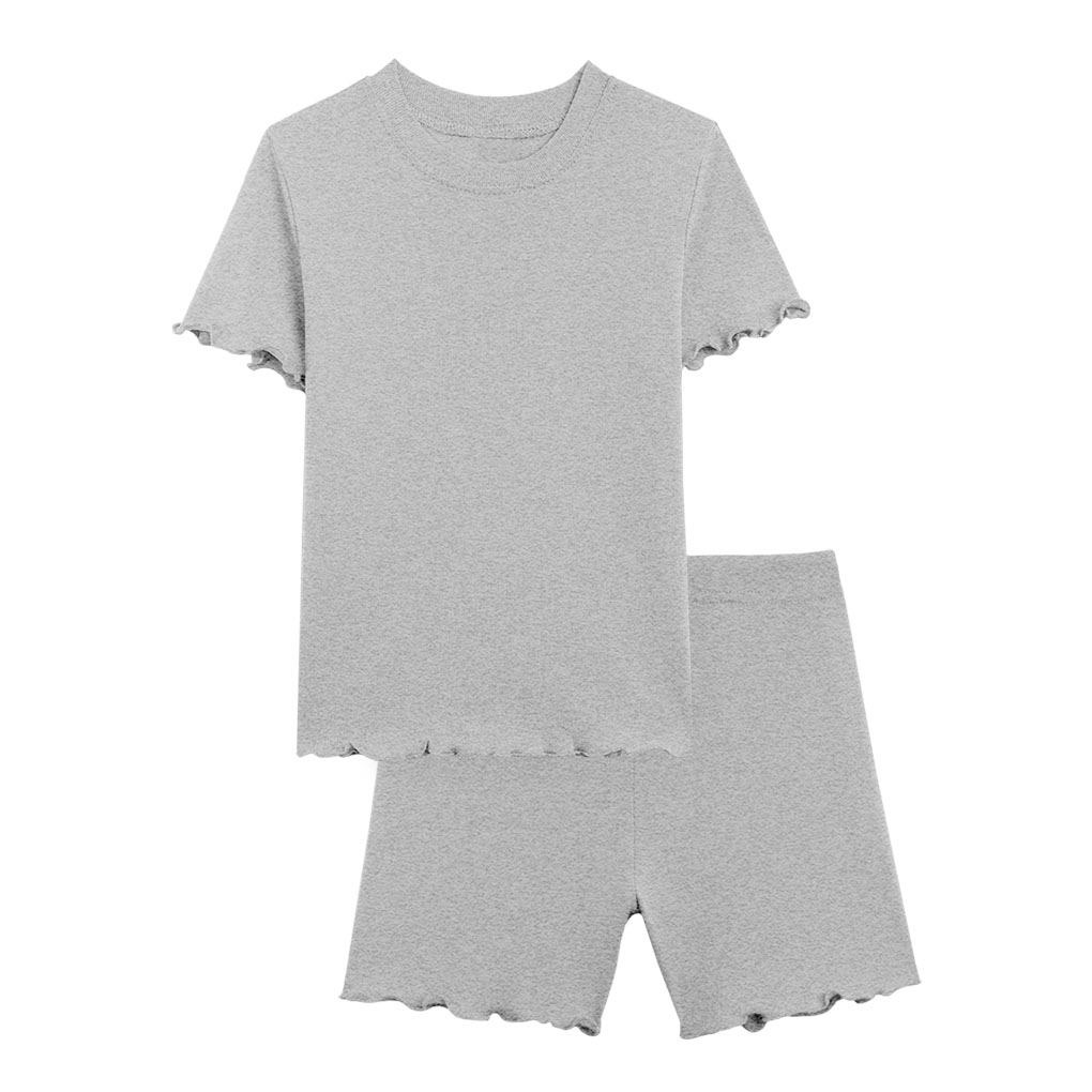 Пижама с коротким рукавом для девочек (10-11 Серый) LOLOCLO
