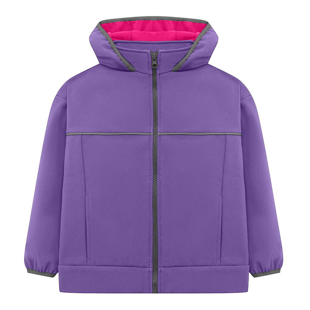 Куртка из софтшелла с капюшоном (6-7 Лиловый/Розовый неон)